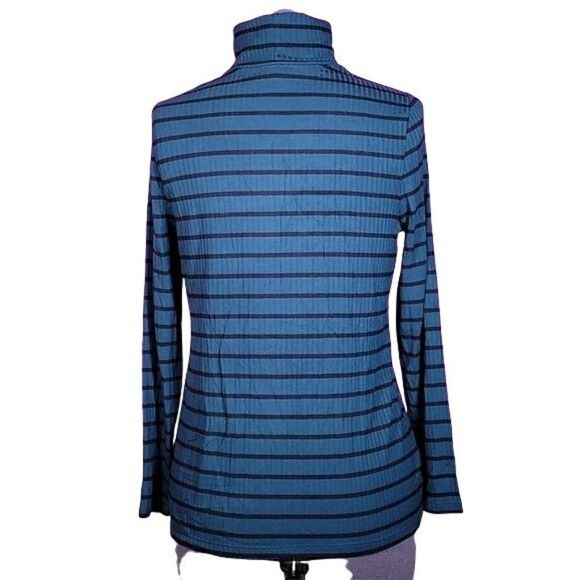 Charter Club Striped Turtleneck Top Sz S - Picture 4 of 10